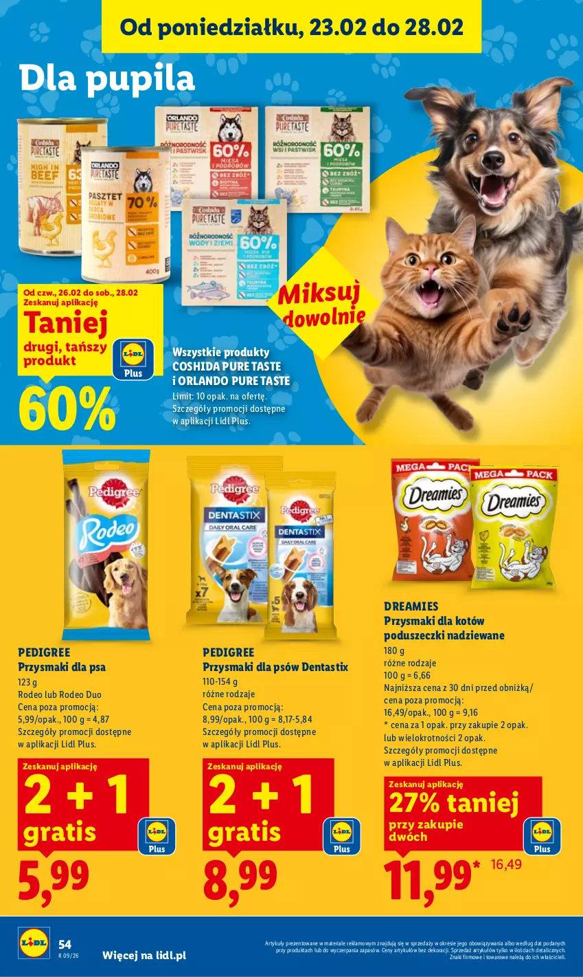 Gazetka promocyjna Lidl - Oferta ważna od 26.02 do 28.02 - ważna 26.02 do 28.02.2026 - strona 54 - produkty: Gra, Pedigree, Przysmaki, Pur