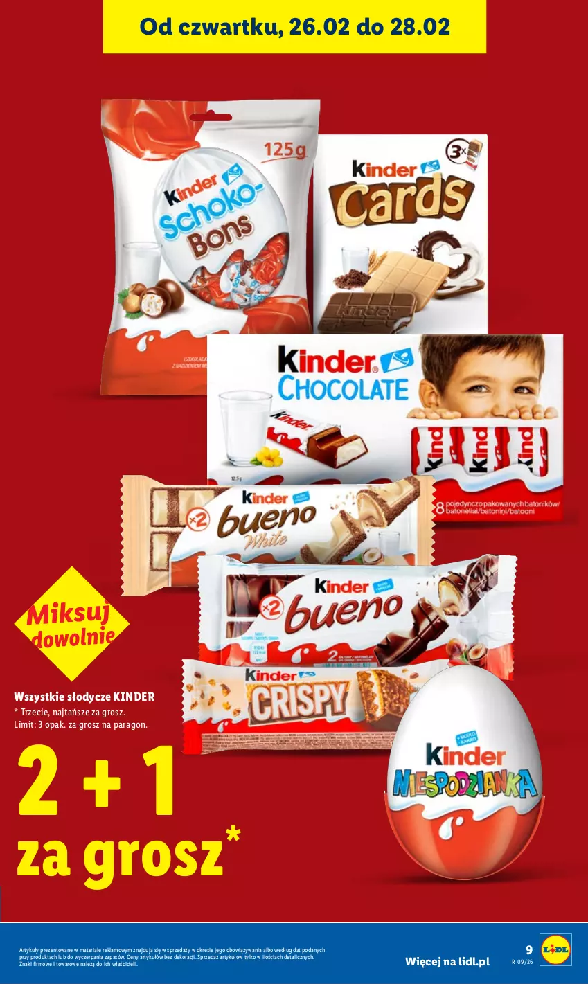 Gazetka promocyjna Lidl - Oferta ważna od 26.02 do 28.02 - ważna 26.02 do 28.02.2026 - strona 9 - produkty: Kinder