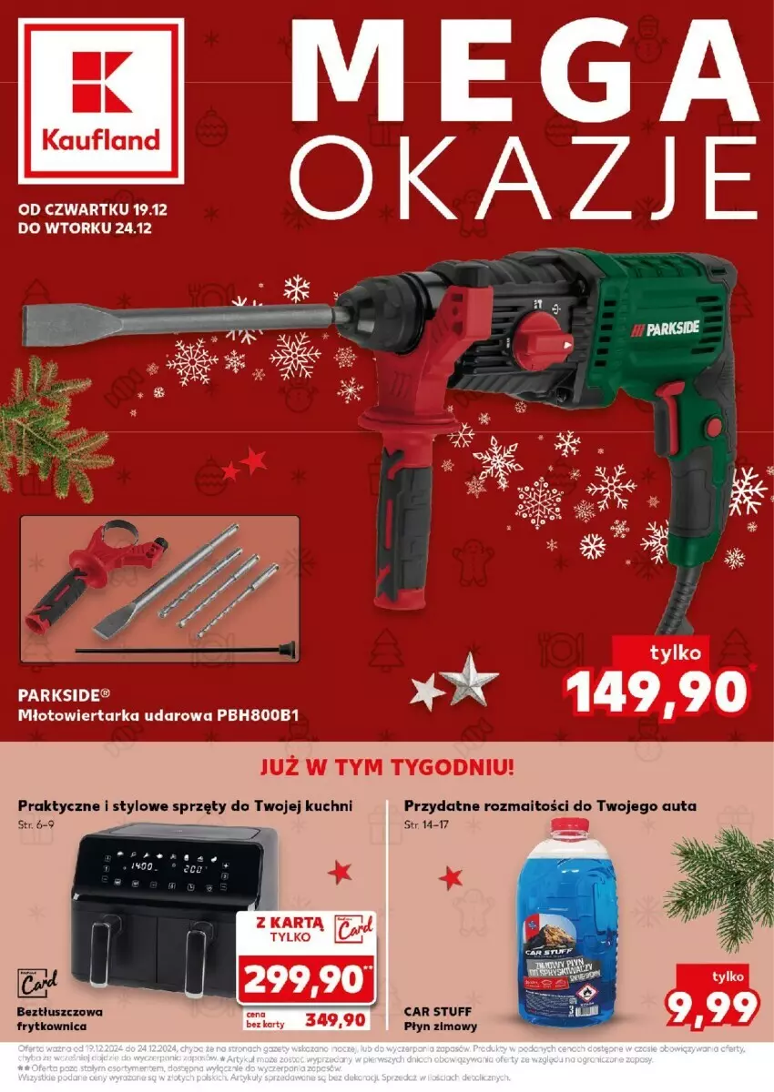 Gazetka promocyjna Kaufland - ważna 19.12 do 24.12.2024 - strona 1 - produkty: Młot, Młotowiertarka, Parkside, Tarka, Wiertarka, Wiertarka udarowa