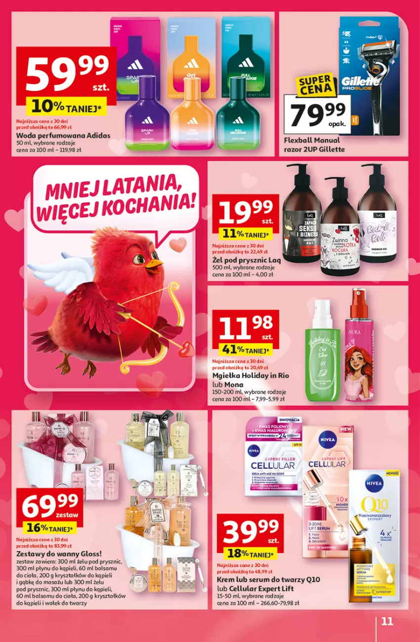 Gazetka promocyjna Auchan - 30 Lat Hipermarket - ważna 05.02 do 11.02.2026 - strona 11 - produkty: Adidas, Gillette, Perfum, Rum, Ser, Serum, Serum do twarzy, Wałek, Woda, Woda perfumowana