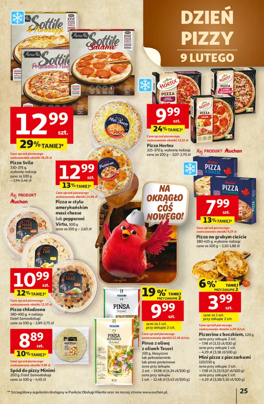 Gazetka promocyjna Auchan - 30 Lat Hipermarket - ważna 05.02 do 11.02.2026 - strona 25 - produkty: Hortex, Piec, Pieczarka, Pizza, Pizzerina, Spód do pizzy, Virtu