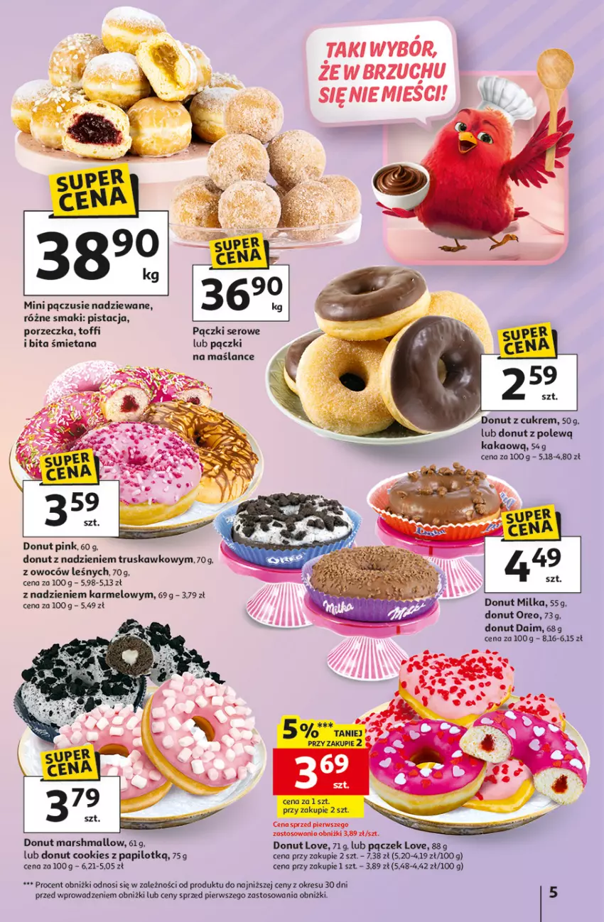 Gazetka promocyjna Auchan - 30 Lat Hipermarket - ważna 05.02 do 11.02.2026 - strona 5 - produkty: Donut, Kakao, Mars, Milka, Oreo, Pączek, Por, Ser