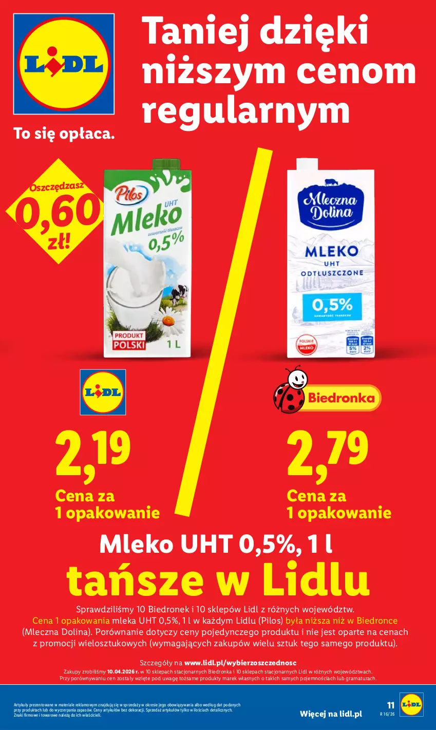 Gazetka promocyjna Lidl - Gazetka ważna od 16.04 do 18.04 - ważna 16.04 do 18.04.2026 - strona 11 - produkty: Gra, Mleko, Pilos, Por, Rama