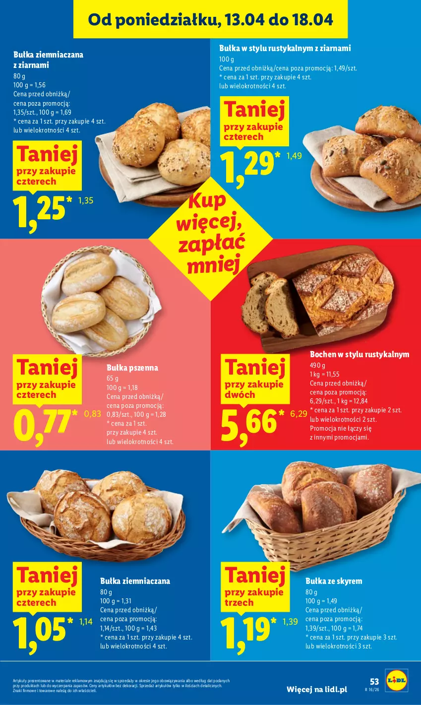 Gazetka promocyjna Lidl - Gazetka ważna od 16.04 do 18.04 - ważna 16.04 do 18.04.2026 - strona 53 - produkty: Bułka, Rust