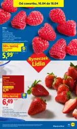 Gazetka promocyjna Lidl - Gazetka ważna od 16.04 do 18.04 - Gazetka - ważna od 18.04 do 18.04.2026 - strona 49 - produkty: Truskawki, Maliny, Olej