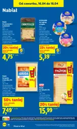 Gazetka promocyjna Lidl - Gazetka ważna od 16.04 do 18.04 - Gazetka - ważna od 18.04 do 18.04.2026 - strona 60 - produkty: Ser topiony, Top, Ser, Ser tylżycki, Kawa, Pilos, Hochland, Gouda, Emmental