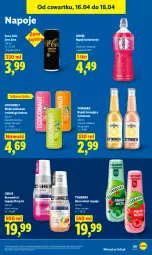 Gazetka promocyjna Lidl - Gazetka ważna od 16.04 do 18.04 - Gazetka - ważna od 18.04 do 18.04.2026 - strona 69 - produkty: Mus, Coca-Cola, Napoje, Napój izotoniczny, Tymbark, Oshee, Woda, Mango, Napój, Kokos, Napój musujący