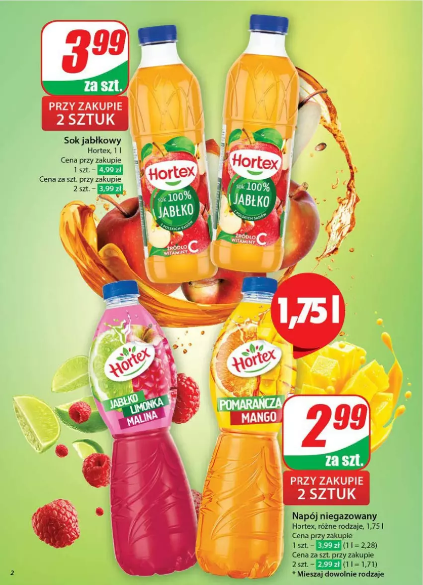 Gazetka promocyjna Dino - ważna 11.06 do 17.06.2025 - strona 12 - produkty: Hortex, Napój, Napój niegazowany, Sok, Sok jabłkowy