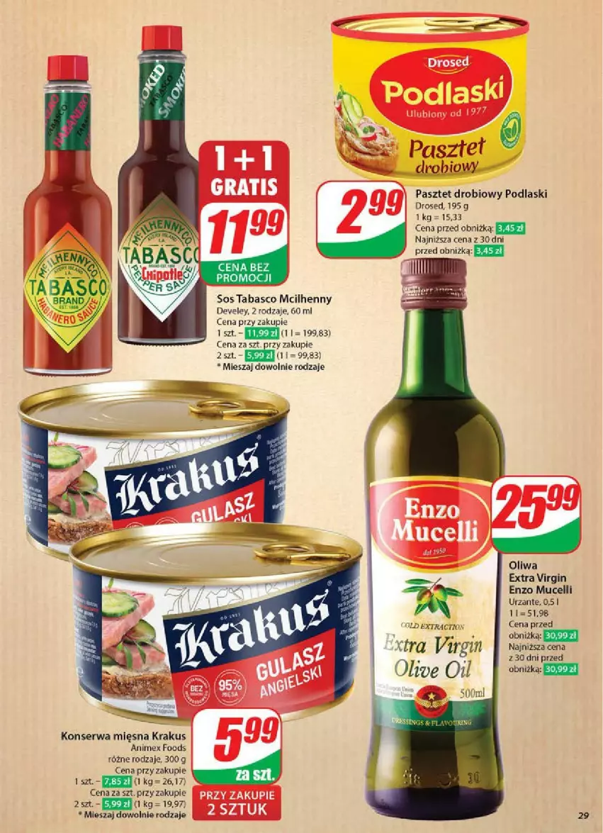 Gazetka promocyjna Dino - ważna 11.06 do 17.06.2025 - strona 22 - produkty: Gin, Krakus, Oliwa, Pasztet, Podlaski, Ser