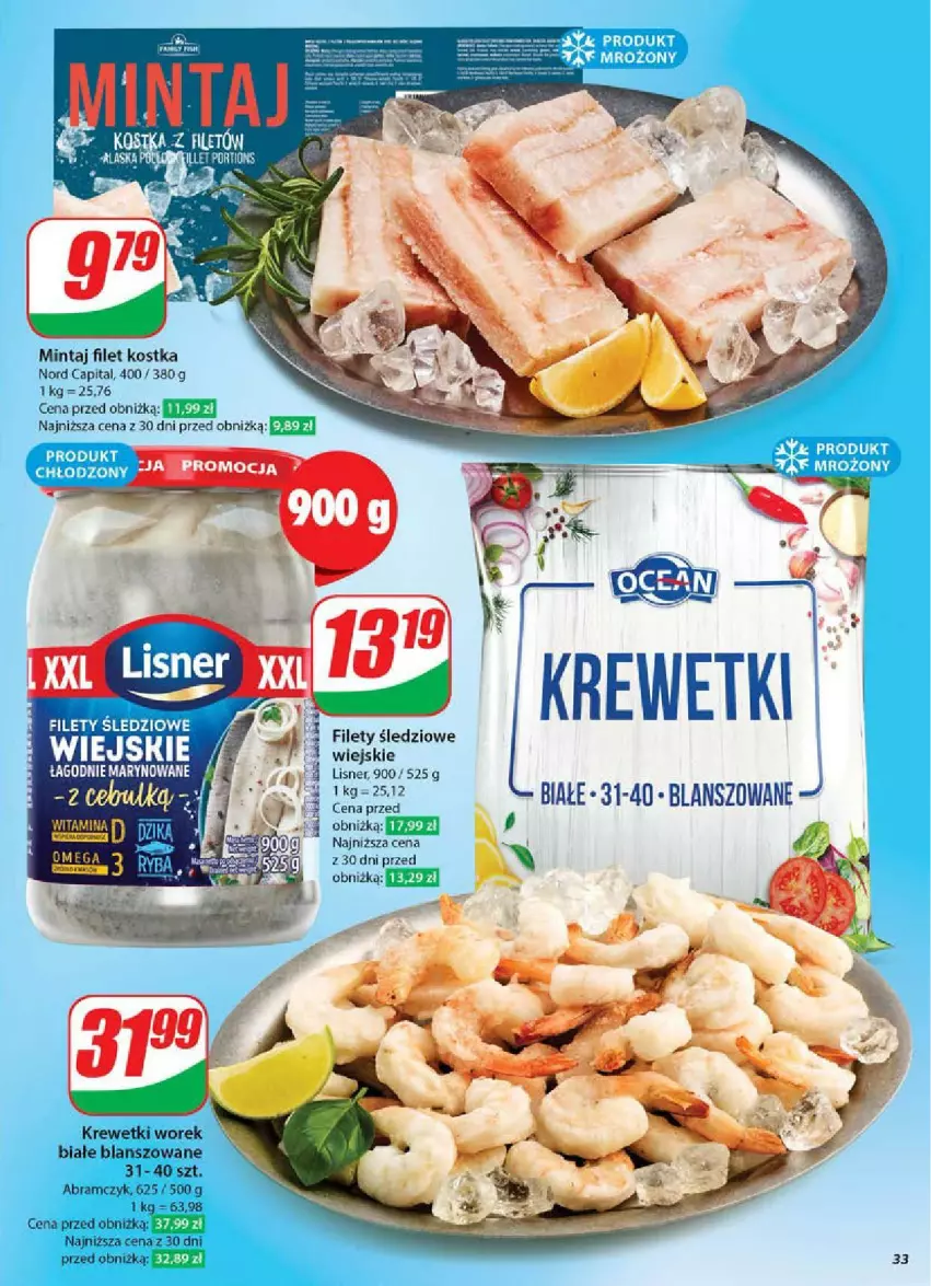 Gazetka promocyjna Dino - ważna 11.06 do 17.06.2025 - strona 27 - produkty: Krewetki, Lisner, Mintaj