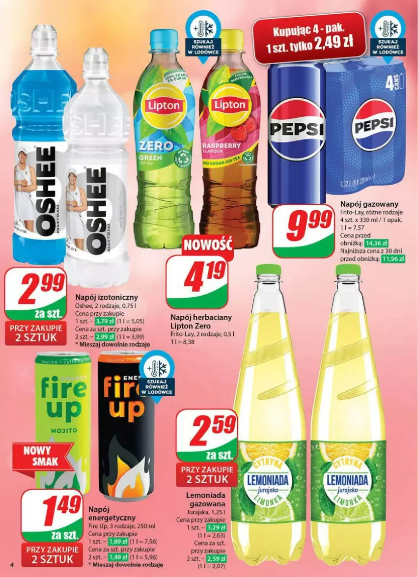 Gazetka promocyjna Dino - ważna 11.06 do 17.06.2025 - strona 34 - produkty: Lemoniada, Napój, Napój gazowany, Napój izotoniczny, Oshee