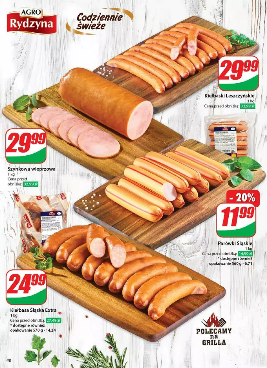 Gazetka promocyjna Dino - ważna 11.06 do 17.06.2025 - strona 35 - produkty: Kiełbasa, Kiełbasa śląska, Parówki, Szynkowa wieprzowa