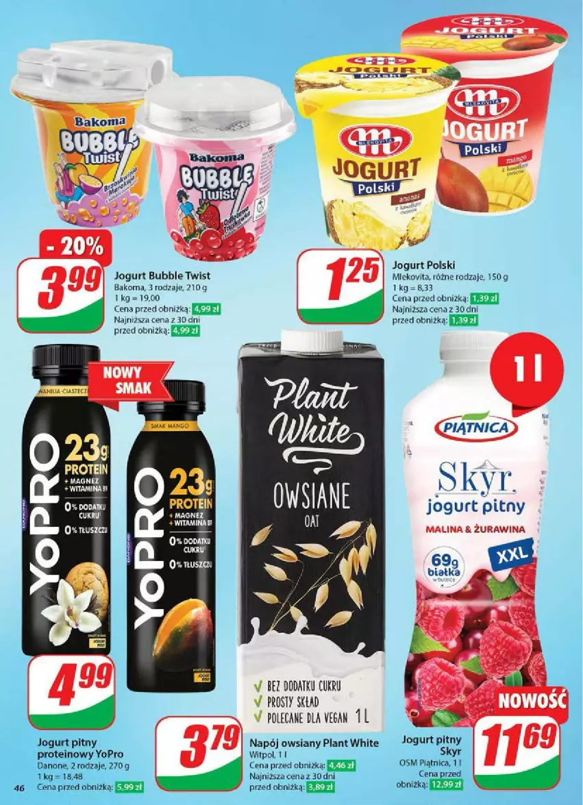 Gazetka promocyjna Dino - ważna 11.06 do 17.06.2025 - strona 41 - produkty: Bakoma, Danone, Jogurt, Jogurt pitny, Magnez, Napój, Piątnica