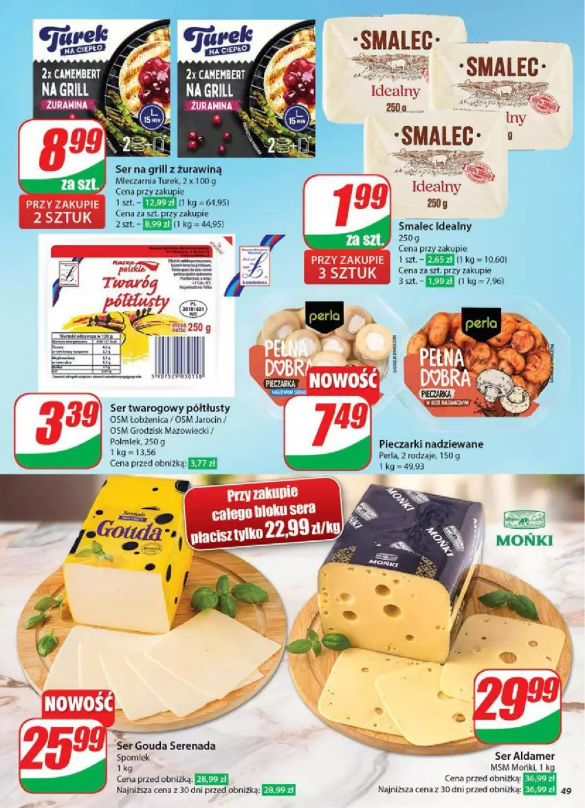 Gazetka promocyjna Dino - ważna 11.06 do 17.06.2025 - strona 44 - produkty: Camembert, Fa, Gouda, Grill, Miecz, Piec, POLMLEK, Ser, Ser twarogowy, Smalec
