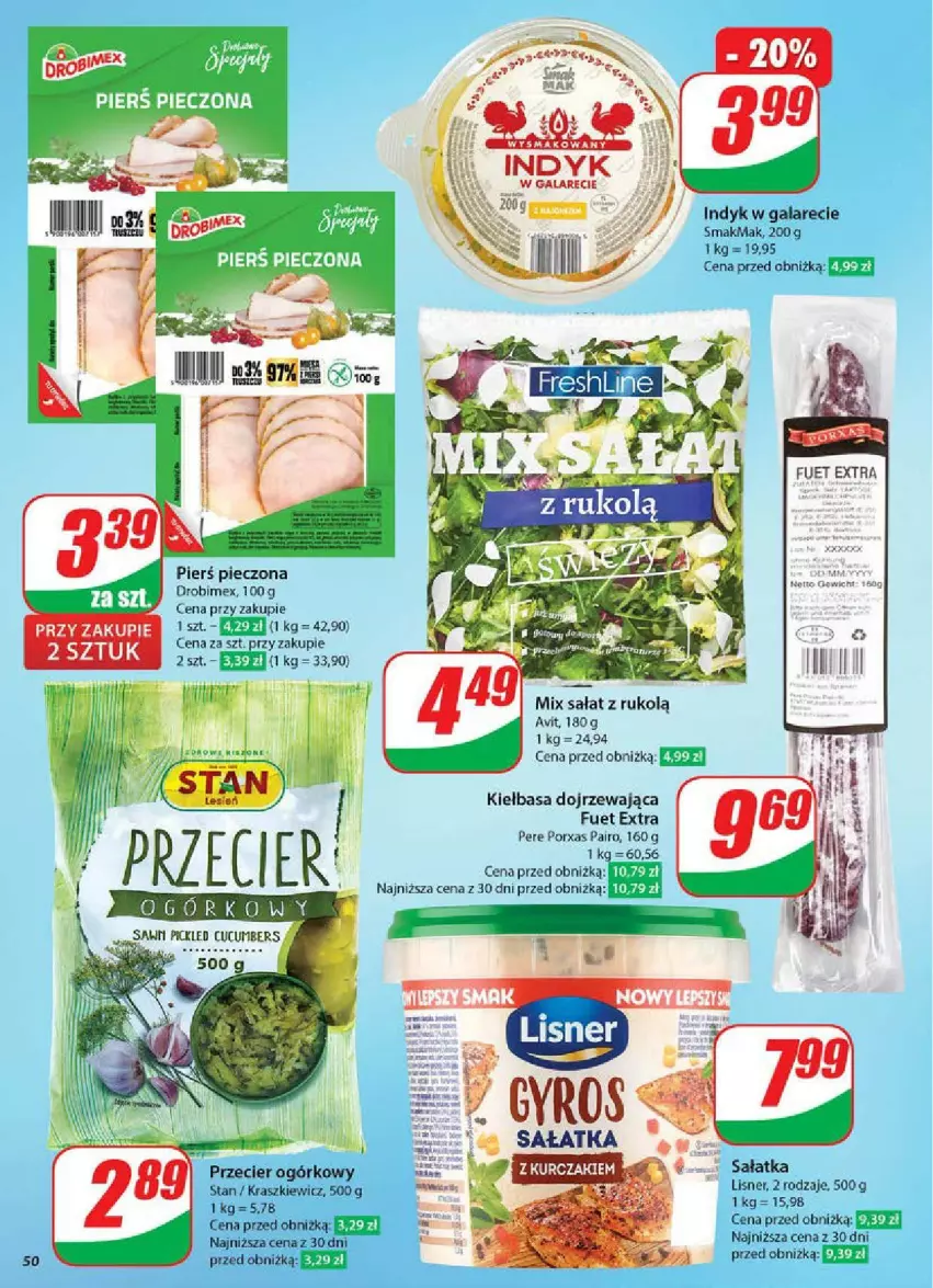 Gazetka promocyjna Dino - ważna 11.06 do 17.06.2025 - strona 46 - produkty: Drobimex, Gala, Kiełbasa, Lisner, Piec, Por, Sałat