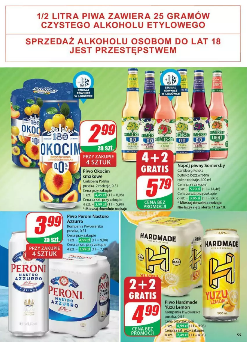Gazetka promocyjna Dino - ważna 11.06 do 17.06.2025 - strona 51 - produkty: Carlsberg, Gra, Koc, Lody, Napój, Okocim, Piwa, Piwo, Somersby