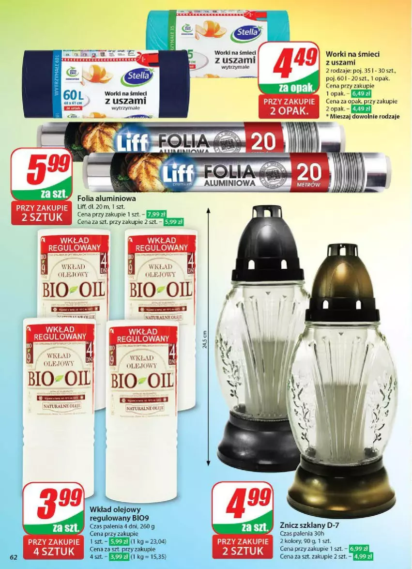 Gazetka promocyjna Dino - ważna 11.06 do 17.06.2025 - strona 59 - produkty: Bio-Oil, Folia aluminiowa, Olej, Worki na śmiec, Worki na śmieci, Znicz