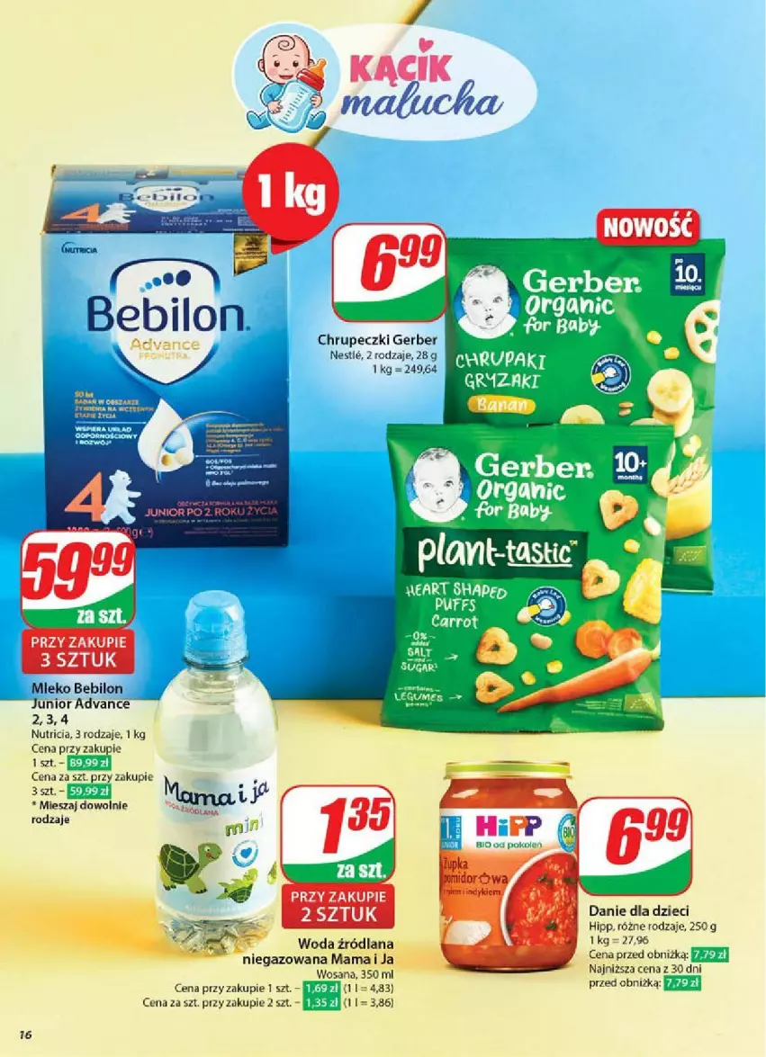 Gazetka promocyjna Dino - ważna 11.06 do 17.06.2025 - strona 8 - produkty: BEBILON, Danie dla dzieci, Dzieci, Gerber, HiPP, LANA, Mleko, Mleko Bebilon, Wosana