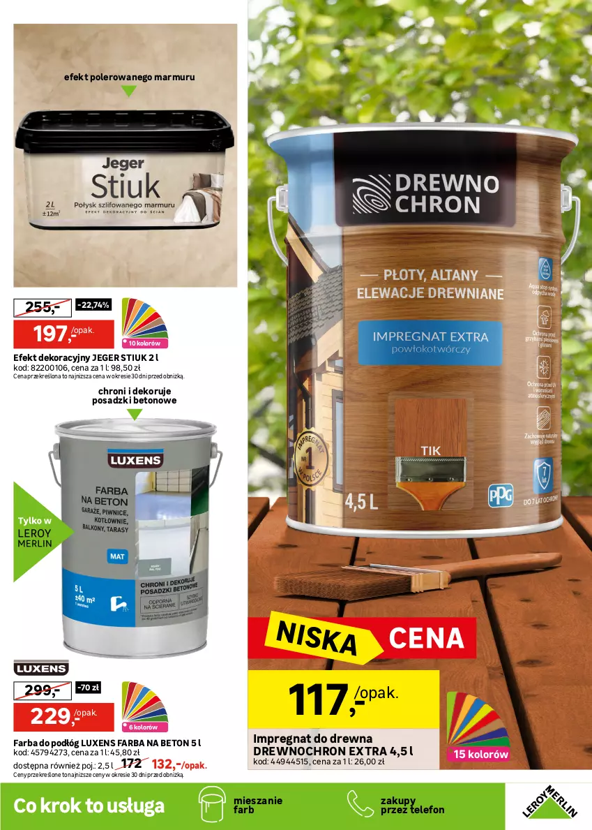 Gazetka promocyjna Leroy Merlin - Gazetka Leroy Merlin - ważna 15.07 do 11.08.2026 - strona 13 - produkty: Beckers, Designer Colour, Emulsja, Fa, Farba akrylowa, Farba lateksowa, Gra, Luxens, Por, Szal, Telefon