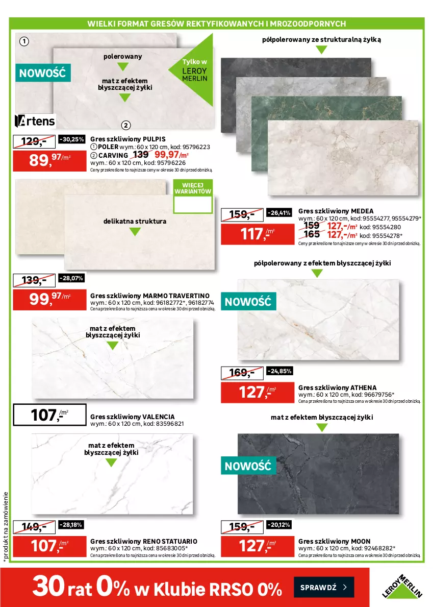 Gazetka promocyjna Leroy Merlin - Gazetka Leroy Merlin - ważna 15.07 do 11.08.2026 - strona 19 - produkty: Gres, Gres szkliwiony, Lack, Por