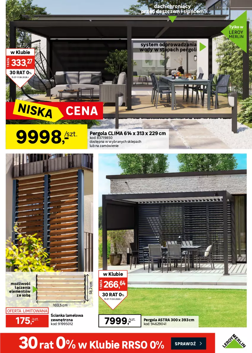 Gazetka promocyjna Leroy Merlin - Gazetka Leroy Merlin - ważna 15.07 do 11.08.2026 - strona 29 - produkty: Fa, Fotel, Narożnik, Ogród, Parasol, Półka, Por, Puf, Sofa, Sofa narożna, Stolik, Top