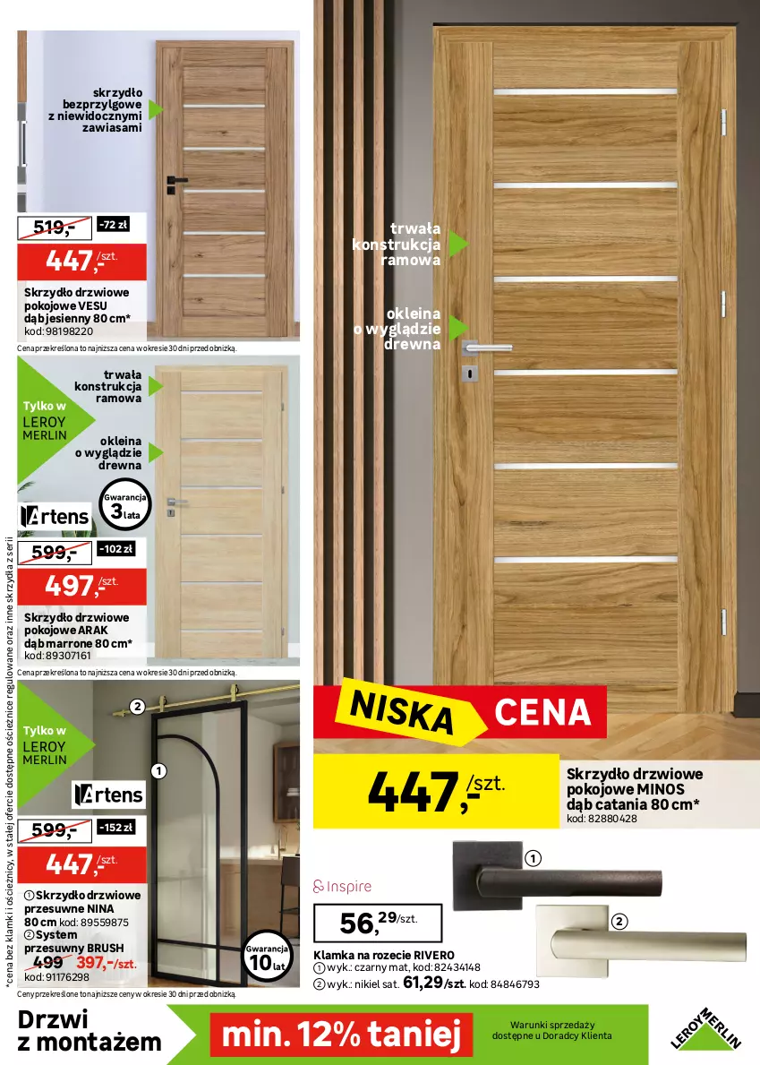 Gazetka promocyjna Leroy Merlin - Gazetka Leroy Merlin - ważna 15.07 do 11.08.2026 - strona 3 - produkty: Drzwi, Klamka, Lakier, LG, Por, Rum, Ser, Skrzydło drzwiowe, Sok