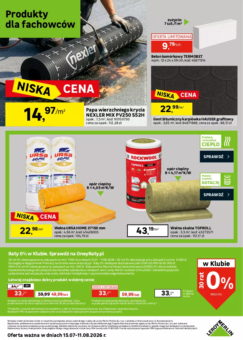 Gazetka promocyjna Leroy Merlin - Gazetka Leroy Merlin - ważna 15.07 do 11.08.2026 - strona 40 - produkty: Fa, Gra, Grafika, Karp, Kosz, Ser, Sprzedawcy, Top, Wełna