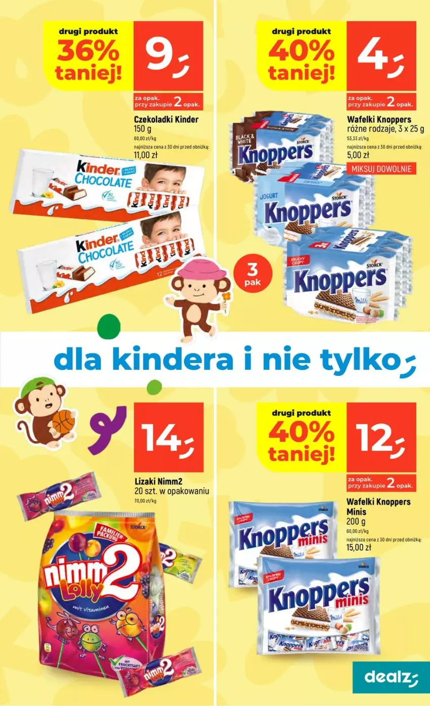 Gazetka promocyjna Dealz - NOWA GAZETKA - ważna 28.05 do 02.06.2026 - strona 15 - produkty: Kinder, Knoppers, Lizaki, Nimm2