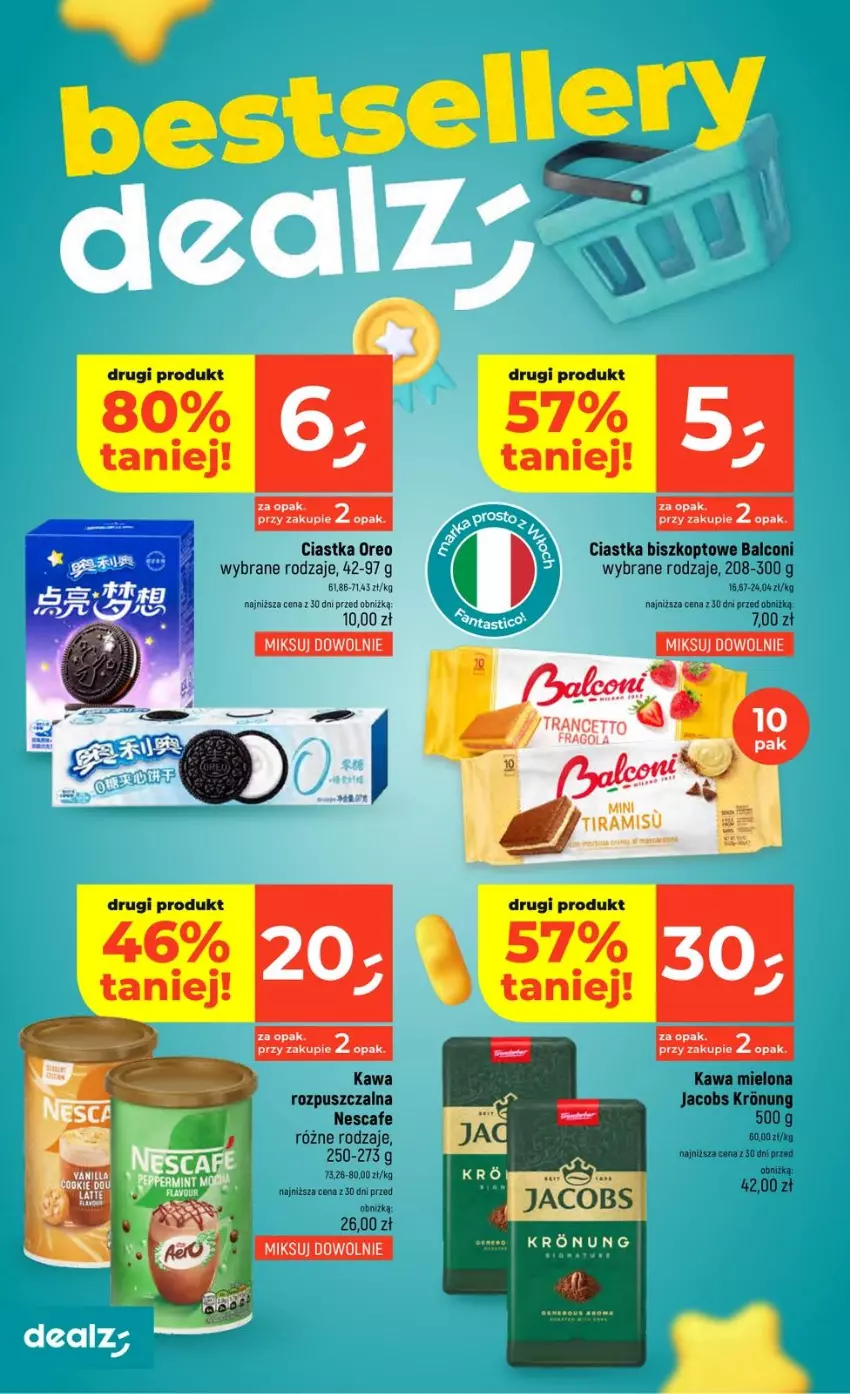 Gazetka promocyjna Dealz - NOWA GAZETKA - ważna 28.05 do 02.06.2026 - strona 46 - produkty: Alcon, Ciastka, Jacobs, Kawa, Kawa mielona, Kawa rozpuszczalna, Oreo