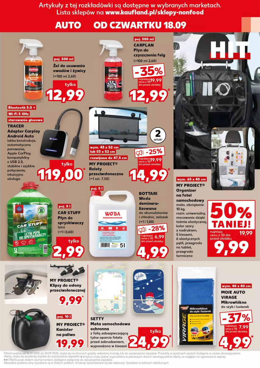 Gazetka promocyjna Kaufland - Kaufland - ważna 18.09 do 24.09.2025 - strona 13 - produkty: Acer, Akumulator, Fotel, LG, Mata samochodowa, Organizer, Piec, Tablet, Woda