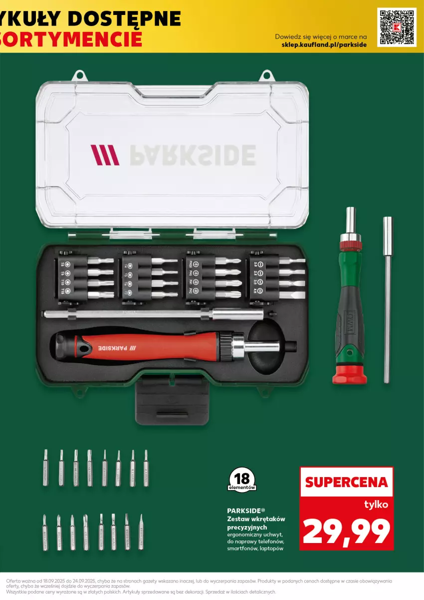 Gazetka promocyjna Kaufland - Kaufland - ważna 18.09 do 24.09.2025 - strona 17 - produkty: Parkside, Smartfon, Telefon, Top, Wkręt, Zestaw wkrętaków