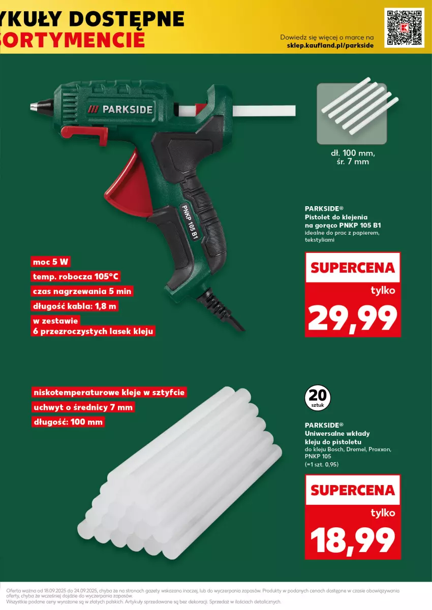 Gazetka promocyjna Kaufland - Kaufland - ważna 18.09 do 24.09.2025 - strona 19 - produkty: Bosch, Klej, Parkside, Pistolet