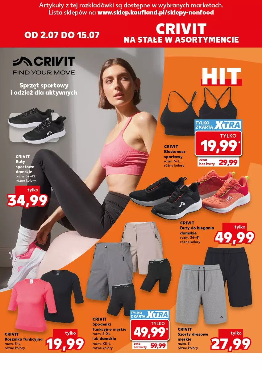 Gazetka promocyjna Kaufland - Kaufland - ważna 02.07 do 15.07.2026 - strona 10 - produkty: Biustonosz, Buty, Dres, Kosz, Koszulka, Koszulka funkcyjna, Por, Sport, Szorty