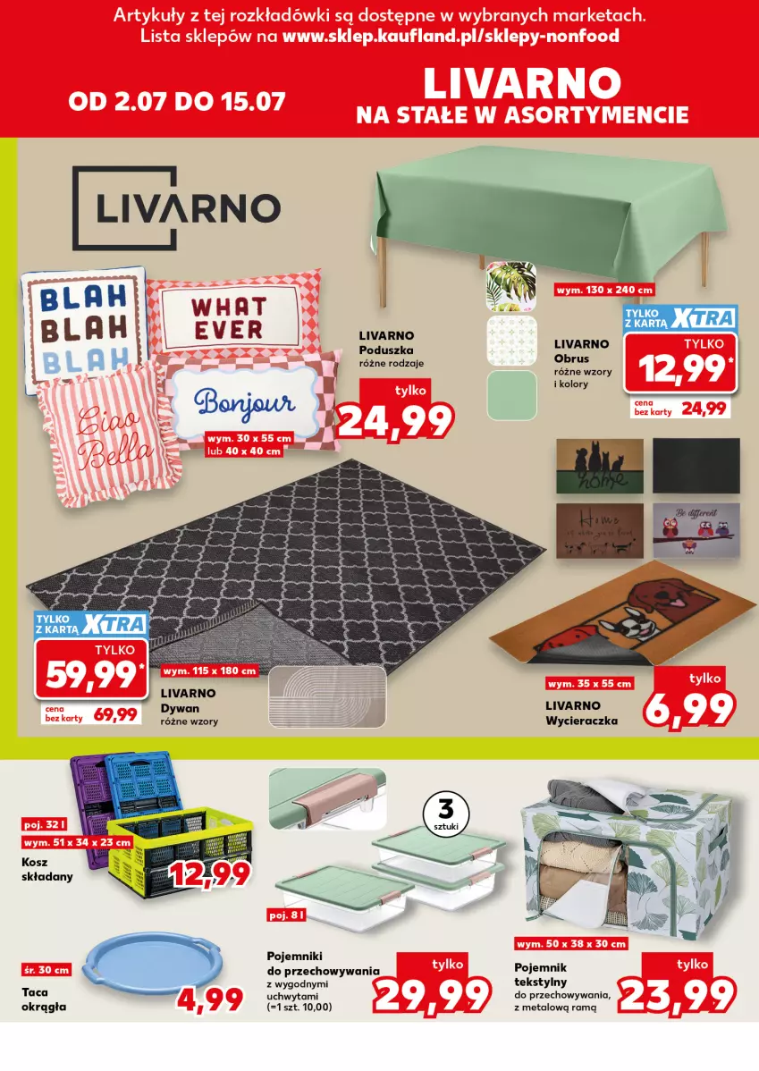 Gazetka promocyjna Kaufland - Kaufland - ważna 02.07 do 15.07.2026 - strona 16 - produkty: Dywan, Ivar, Kosz, Pojemnik, Taca, Wycieraczka
