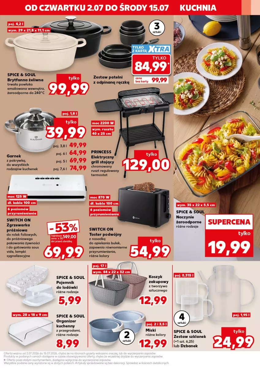 Gazetka promocyjna Kaufland - Kaufland - ważna 02.07 do 15.07.2026 - strona 7 - produkty: Dzbanek, Fa, Garnek, Grill, Kosz, Organizer, Pojemnik, Por, Rum, Termos, Toster, Warka