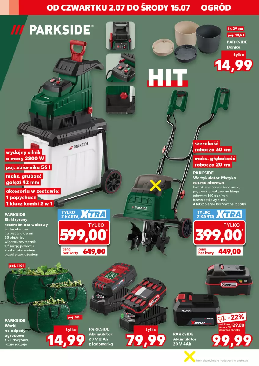Gazetka promocyjna Kaufland - Kaufland - ważna 02.07 do 15.07.2026 - strona 8 - produkty: Akumulator, Ogród, Parkside, Piec, Rozdrabniacz
