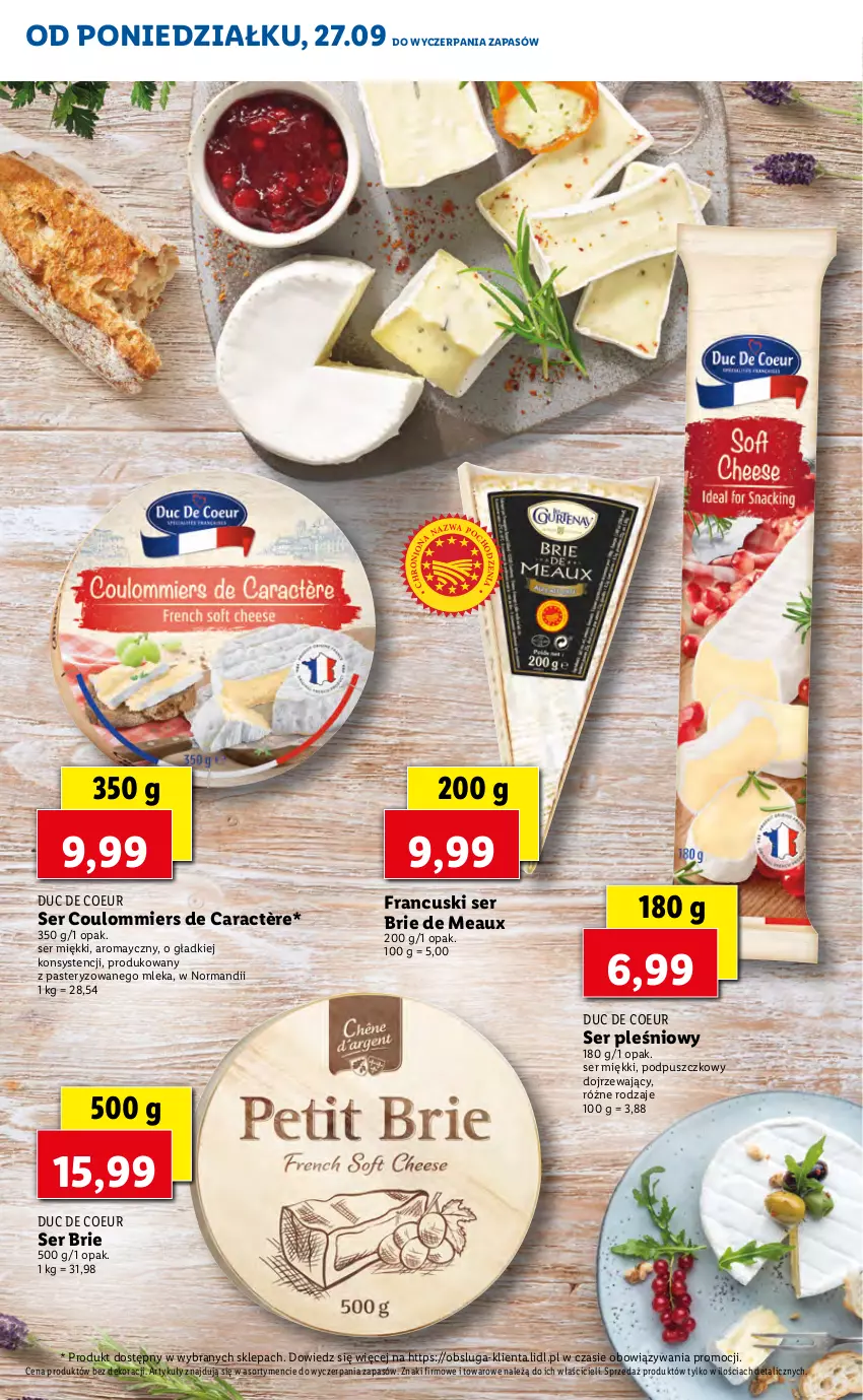 Gazetka promocyjna Lidl - KATALOG W STYLU FRANCUSKIM - ważna 27.09 do 01.10.2021 - strona 7 - produkty: Brie, Ser, Ser pleśniowy