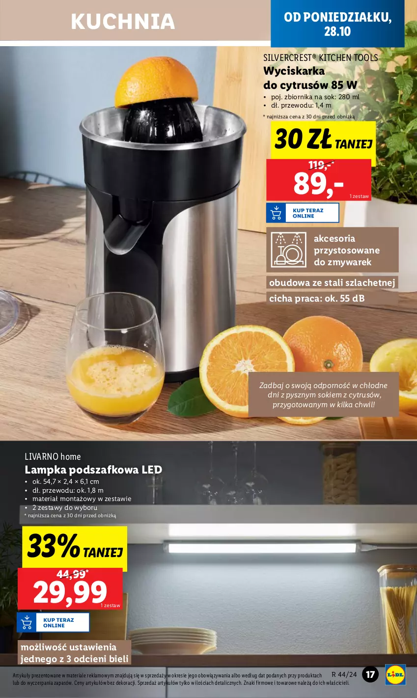 Gazetka promocyjna Lidl - GAZETKA - ważna 28.10 do 02.11.2024 - strona 19 - produkty: Ivar, Kuchnia, Por, Silvercrest, Sok, Wyciskarka