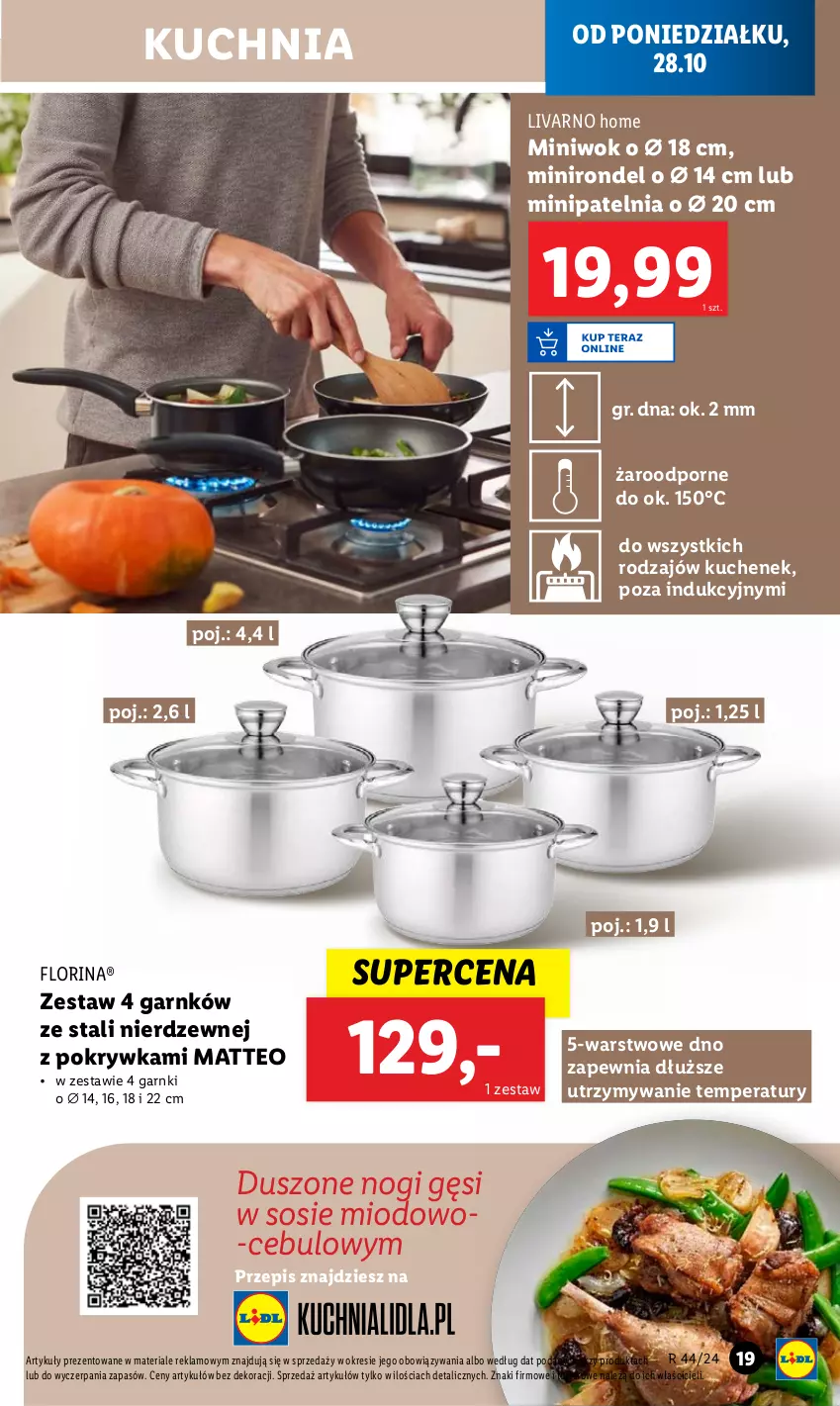 Gazetka promocyjna Lidl - GAZETKA - ważna 28.10 do 02.11.2024 - strona 21 - produkty: Ivar, Kuchnia, Patelnia, Por, Rondel, Sos