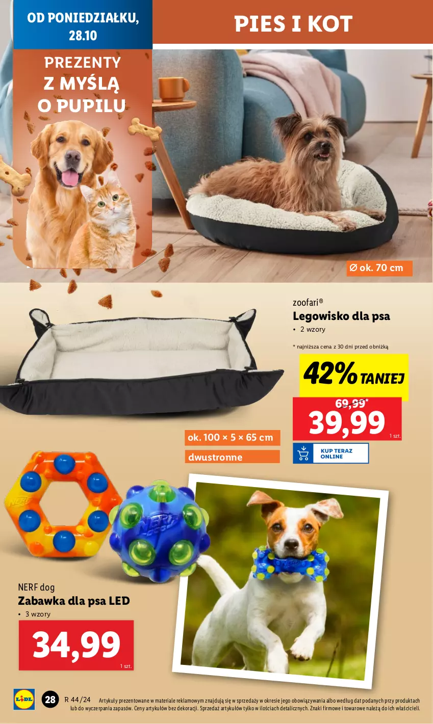 Gazetka promocyjna Lidl - GAZETKA - ważna 28.10 do 02.11.2024 - strona 30 - produkty: Fa, LEGO, Legowisko, Nerf, Zabawka