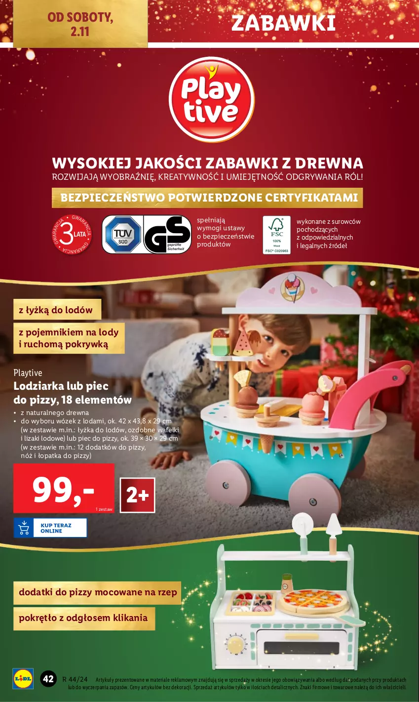 Gazetka promocyjna Lidl - GAZETKA - ważna 28.10 do 02.11.2024 - strona 44 - produkty: Gry, Lizaki, Lody, Piec, Pojemnik, Sok, Wózek