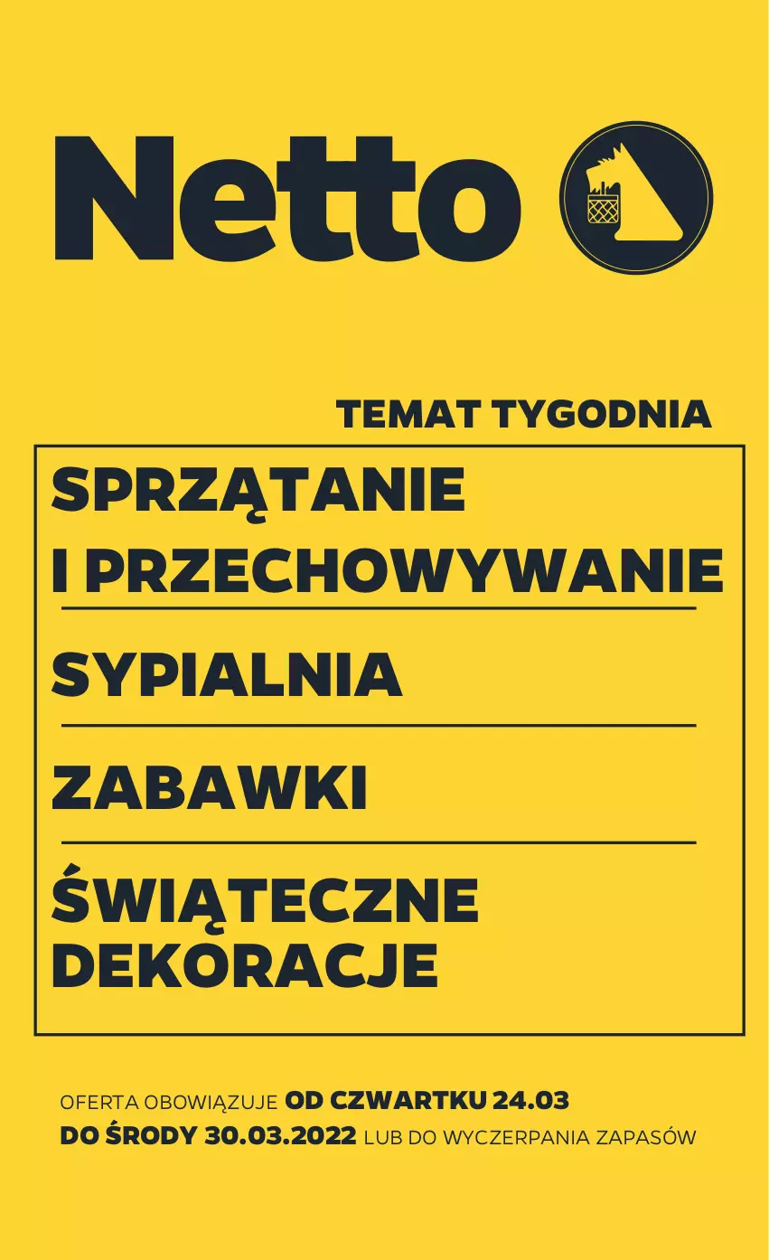 Gazetka promocyjna Netto - Gazetka non food 24.03-30.03 - ważna 24.03 do 30.03.2022 - strona 1 - produkty: Sprzątanie, Sypialnia