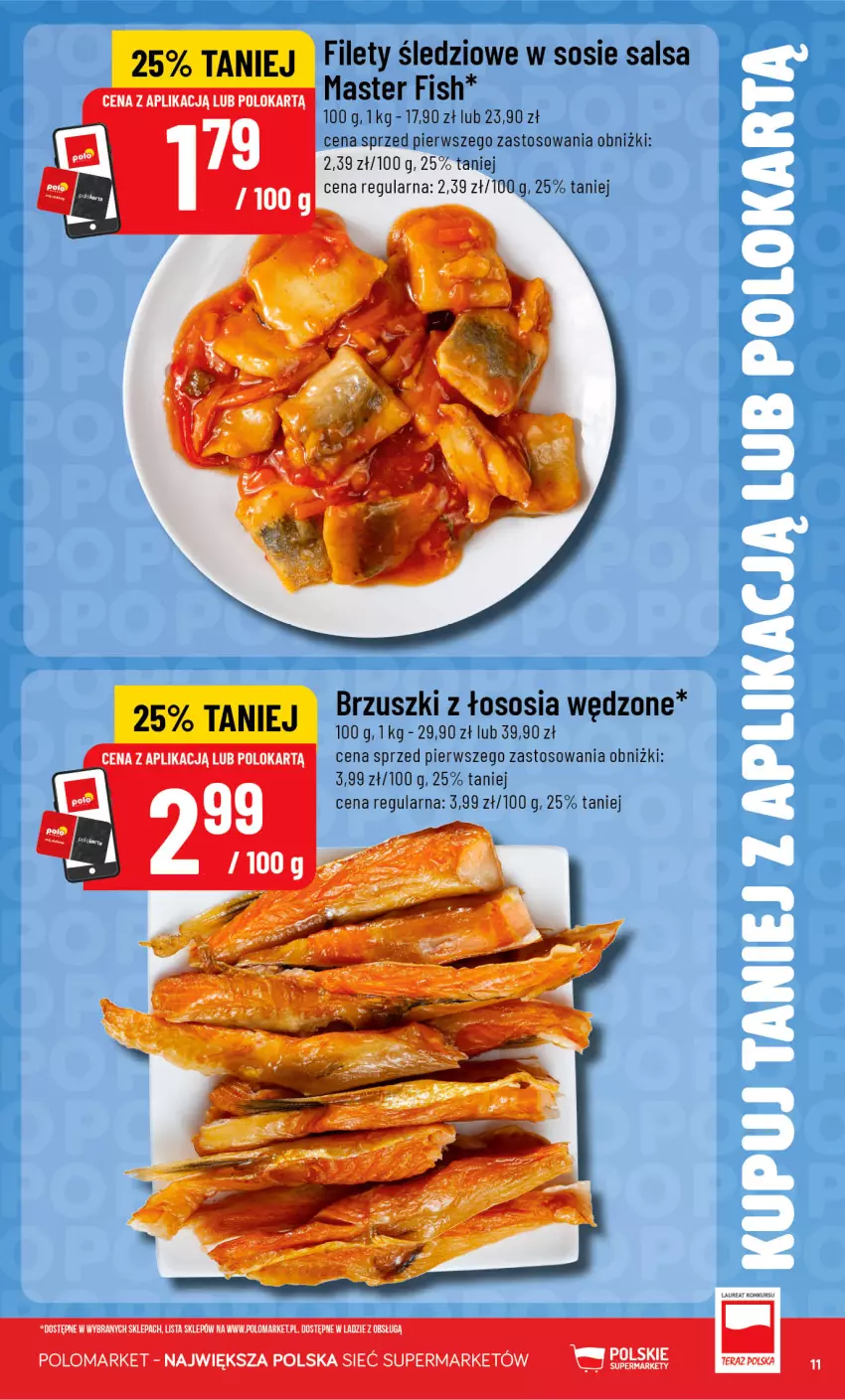 Gazetka promocyjna PoloMarket - Katalog Kupuj taniej z POLOappką - ważna 29.07 do 04.08.2026 - strona 11 - produkty: Brzuszki z łososia, Laur, Salsa, Sos, Tera