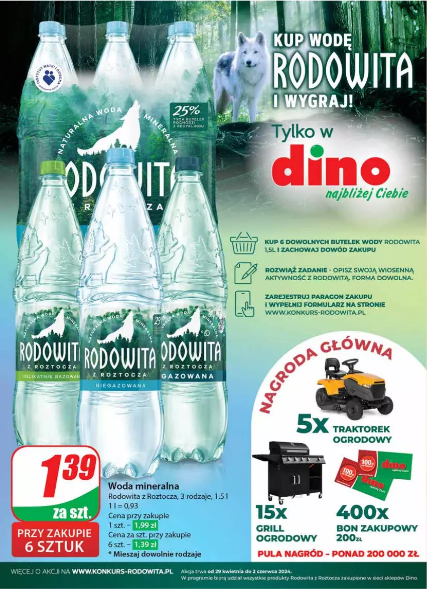Gazetka promocyjna Dino - Gazetka 20 / 2024 - ważna 15.05 do 21.05.2024 - strona 4 - produkty: Gra, Traktor, Woda, Woda mineralna