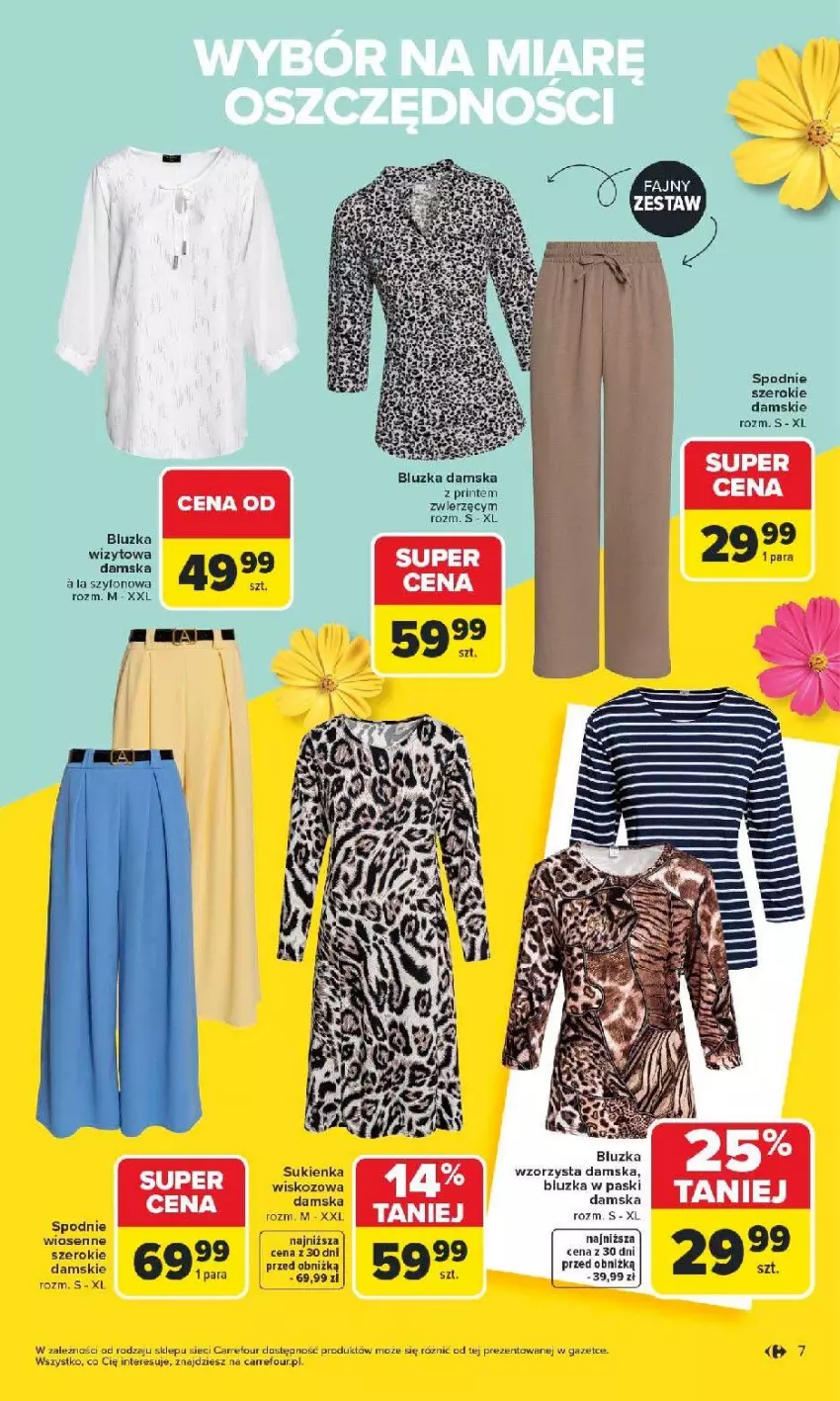 Gazetka promocyjna Carrefour - Gazetka TEX na spotkanie z wiosną - ważna 07.04 do 18.04.2026 - strona 7 - produkty: Fa, Spodnie, Sukienka