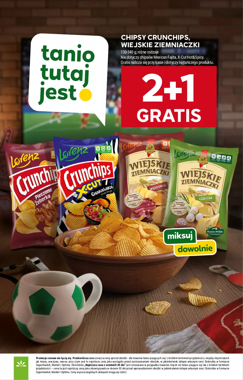Gazetka promocyjna Stokrotka - Market - ważna 16.07 do 22.07.2026 - strona 24 - produkty: Chipsy, Crunchips, Fa, Gra, Mięso, Optima, Owoce, Warzywa