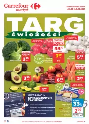 Gazetka promocyjna Carrefour - Gazetka Targi świeżości - Gazetka - ważna od 09.08 do 09.08.2021 - strona 1 - produkty: Piec, Kosz, Limonka, Masło, Pomidory, Nektar
