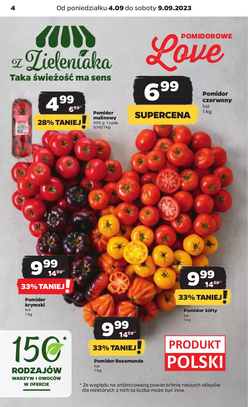 Gazetka promocyjna Netto - Artykuły spożywcze - ważna 04.09 do 09.09.2023 - strona 4 - produkty: Pomidor malinowy