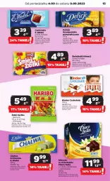 Gazetka promocyjna Netto - Artykuły spożywcze - Gazetka - ważna od 09.09 do 09.09.2023 - strona 15 - produkty: Bell, Chałwa, Mleczko, Czekolada, Delicje, E. Wedel, Bella, Haribo, Kinder, Nimm2