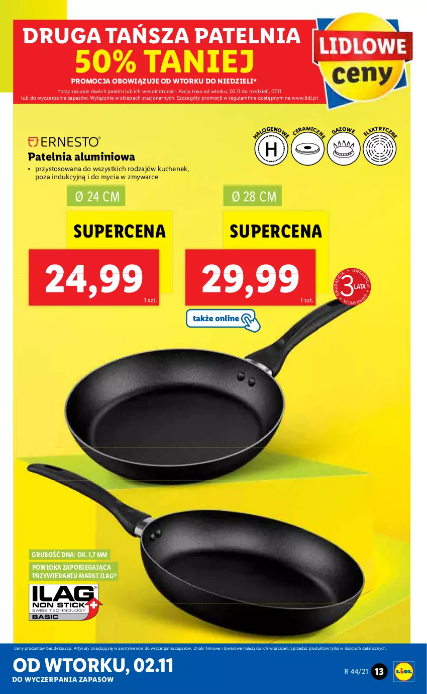 Gazetka promocyjna Lidl - GAZETKA - ważna 02.11 do 07.11.2021 - strona 13 - produkty: Patelnia